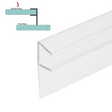 Grey Goat SWPS slide seal for 3/8 inch (10 mm) shower glass, Ultra Clear
