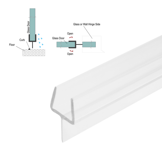 Grey Goat SWPY Y-seal for 3/8" (10 mm) glass, Ultra Clear