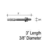 Wedge Anchor - (For Posts - Concrete Installation) - Glassparts.ca