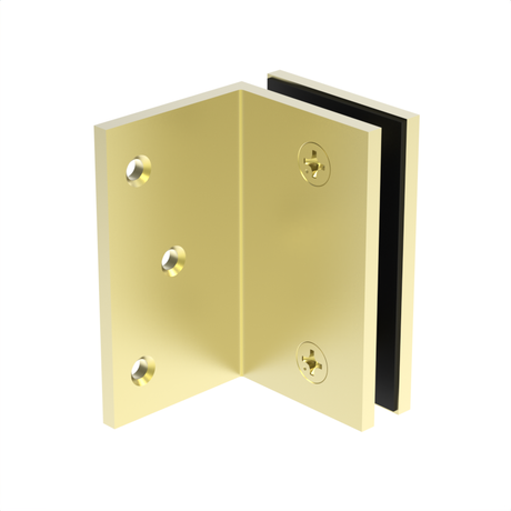 Square wall mount bracket WMB90PB - Polished Brass